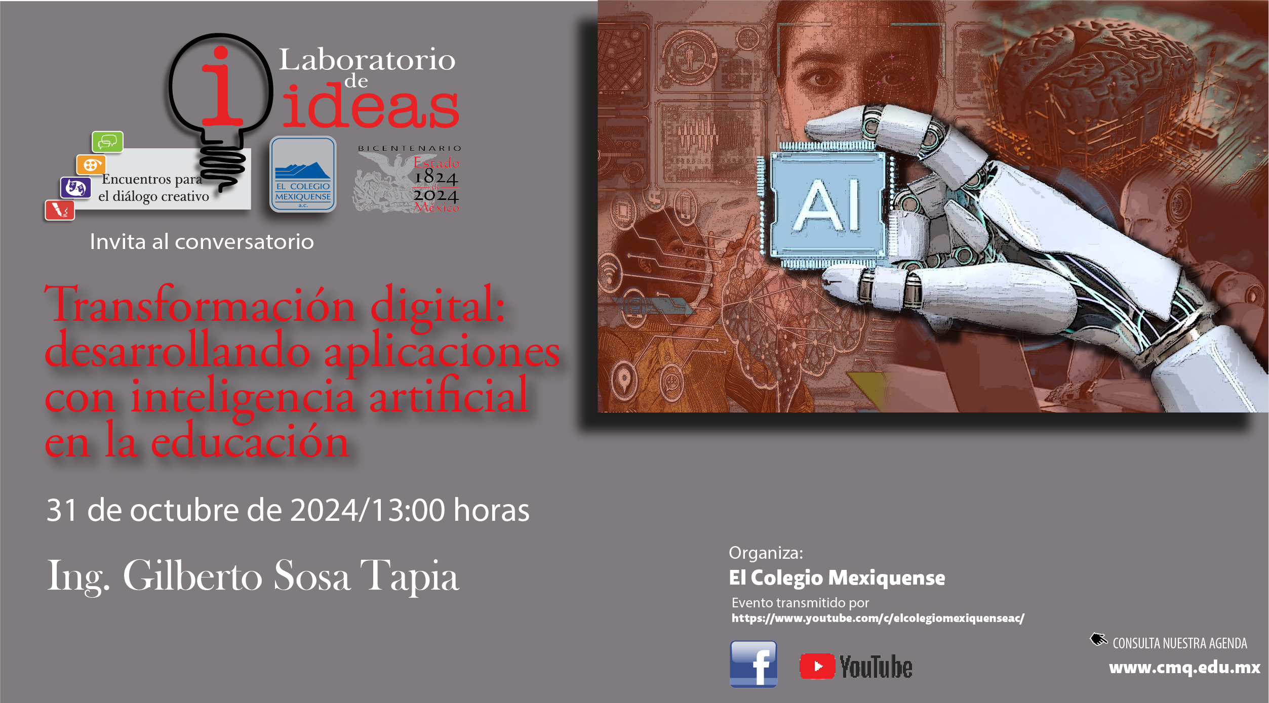 Conversatorio. Transformación digital: desarrollando aplicaciones con inteligencia artificial en la educación